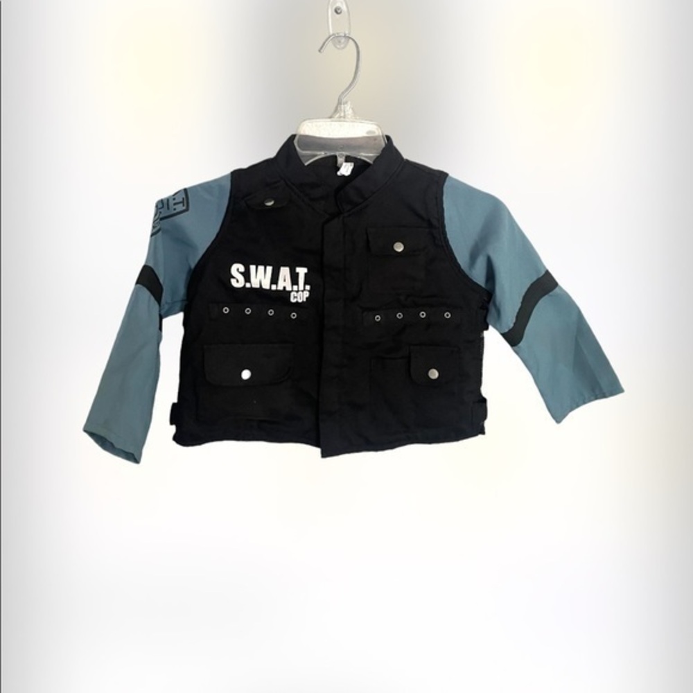 SWAT COP Toddler Halloween costume shirt long sleeve size small 4/6